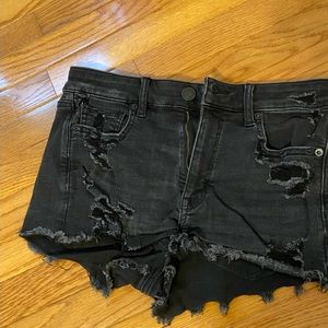 American eagle jean shorts, size 6, black